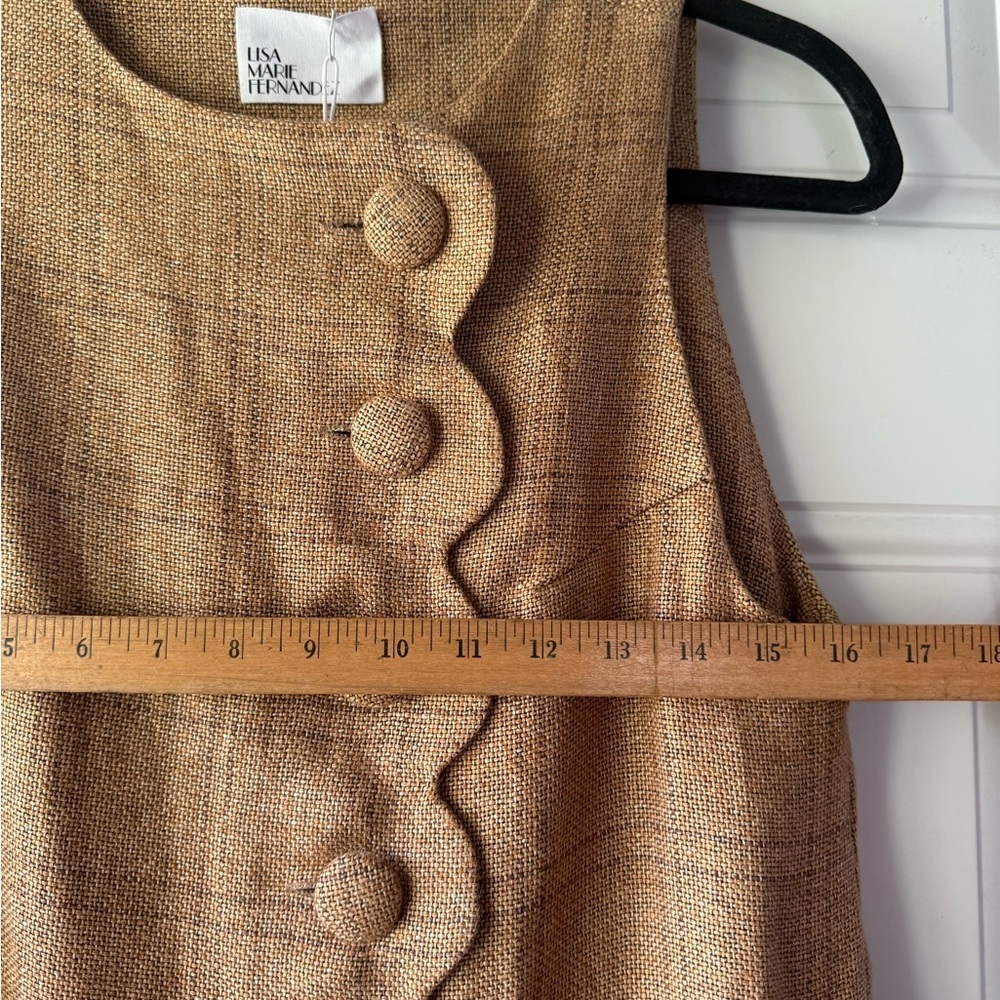 Lisa Marie Fernandez Scallop Button Linen/Cotton Dress - Picture 5 of 8